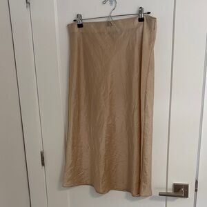 BABATON - SLIP SATIN MAXI SKIRT - SIZE 12 - DENUDE